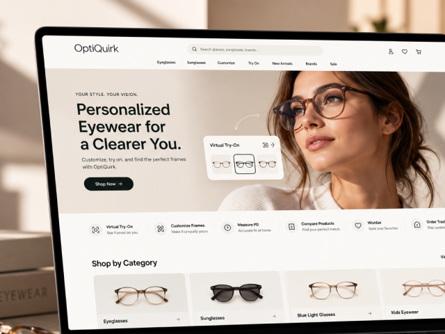OptiQuirk - Customizable Eyewear Website